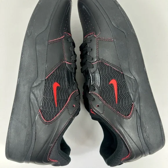 Men's Nike SB Ishod Wair Skate Skateboard Shoes Black/Red DV5473-001 - Size 11 - Picture 6 of 9